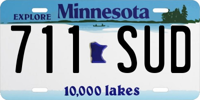 MN license plate 711SUD