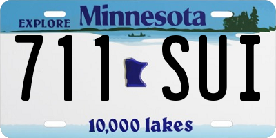MN license plate 711SUI