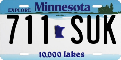 MN license plate 711SUK