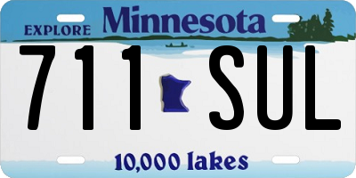 MN license plate 711SUL