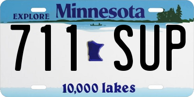 MN license plate 711SUP