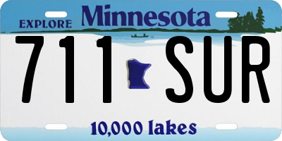 MN license plate 711SUR
