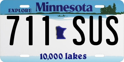 MN license plate 711SUS