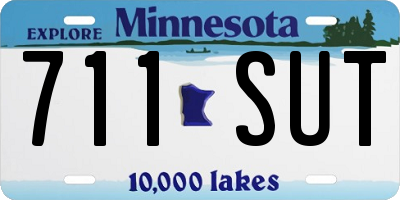 MN license plate 711SUT