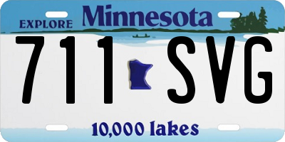 MN license plate 711SVG