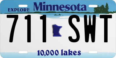 MN license plate 711SWT