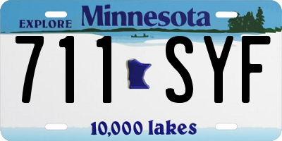 MN license plate 711SYF