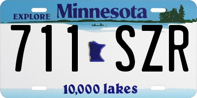 MN license plate 711SZR