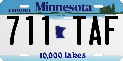 MN license plate 711TAF