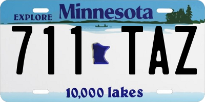 MN license plate 711TAZ