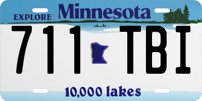 MN license plate 711TBI