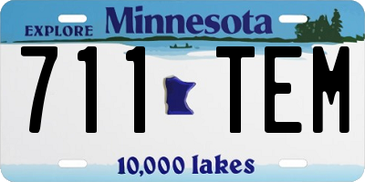 MN license plate 711TEM
