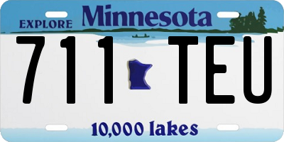 MN license plate 711TEU