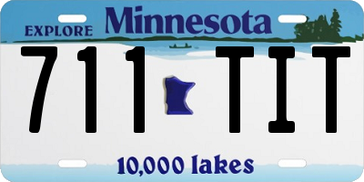 MN license plate 711TIT