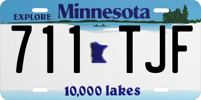 MN license plate 711TJF