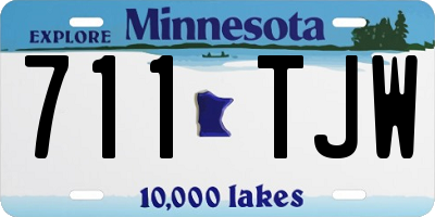 MN license plate 711TJW