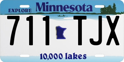 MN license plate 711TJX