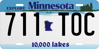 MN license plate 711TOC