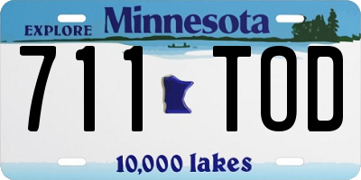 MN license plate 711TOD
