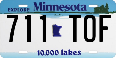 MN license plate 711TOF