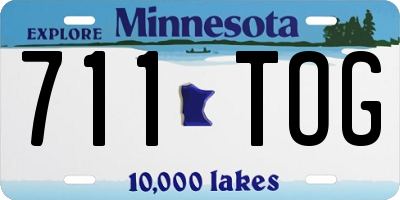 MN license plate 711TOG