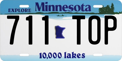 MN license plate 711TOP