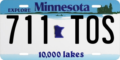 MN license plate 711TOS