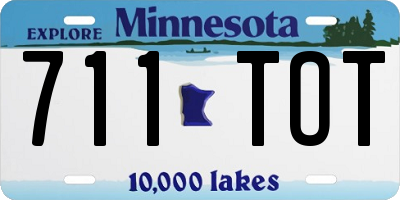 MN license plate 711TOT