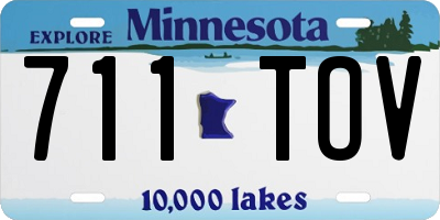 MN license plate 711TOV