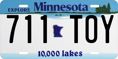 MN license plate 711TOY