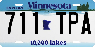 MN license plate 711TPA