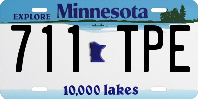 MN license plate 711TPE