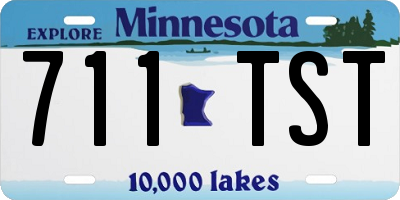 MN license plate 711TST