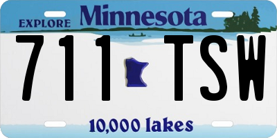 MN license plate 711TSW