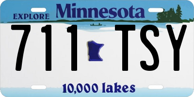 MN license plate 711TSY