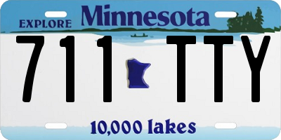 MN license plate 711TTY