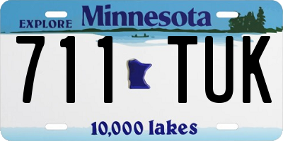 MN license plate 711TUK