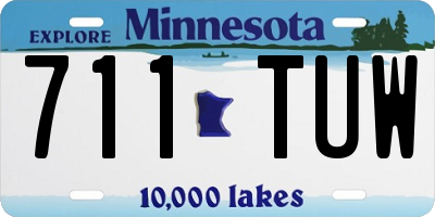MN license plate 711TUW
