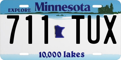 MN license plate 711TUX