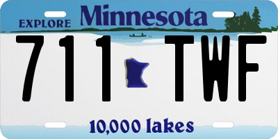 MN license plate 711TWF