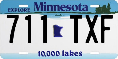 MN license plate 711TXF