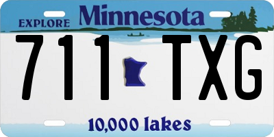 MN license plate 711TXG