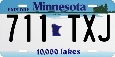 MN license plate 711TXJ