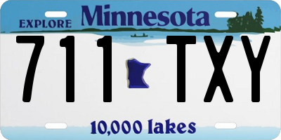 MN license plate 711TXY