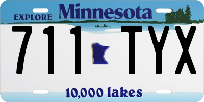 MN license plate 711TYX
