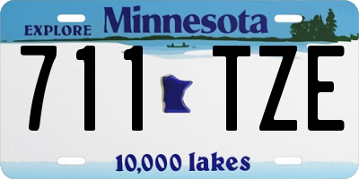 MN license plate 711TZE