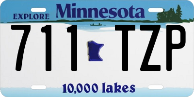 MN license plate 711TZP