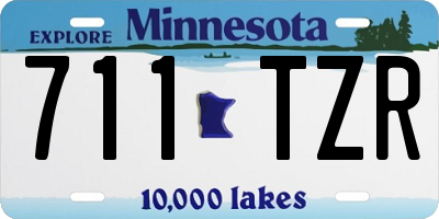 MN license plate 711TZR