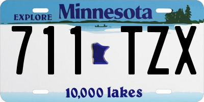 MN license plate 711TZX