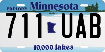 MN license plate 711UAB
